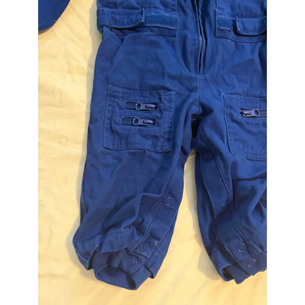 Aeromax NASA Astronaut Flight Suit Jumpsuit Blue Patches Toddler 18M Space Core